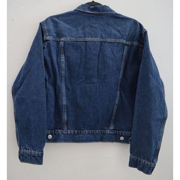 Old Navy 821524-00-1 Women's Sz Medium Blue Dark Wash Denim Jean Jacket - Picture 2 of 5